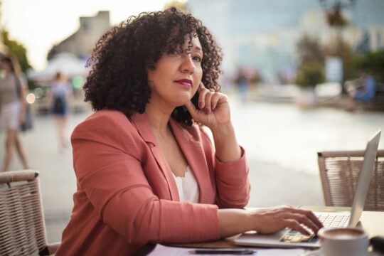 woman thinking about financial planning